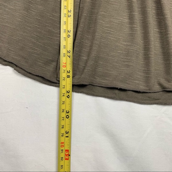 NWT Style Co Crew Neck Brown Long Sleeve Pleated Front Flowy Shirt Medium - Picture 11 of 12